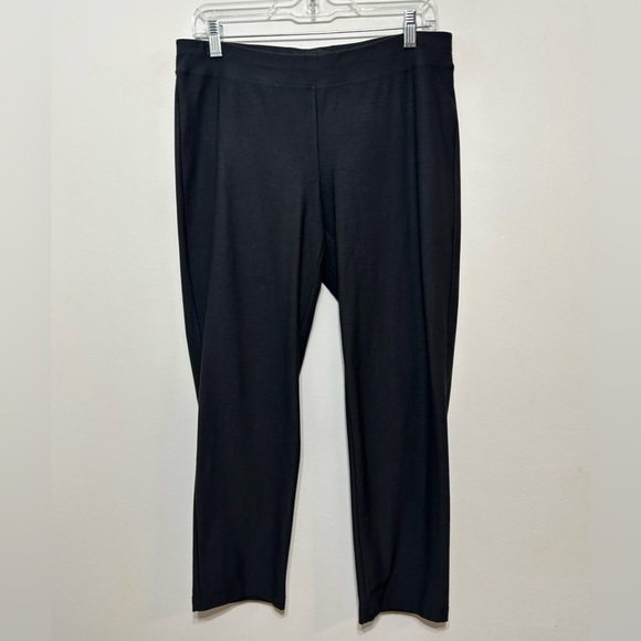 Eileen Fisher Mid Rise Stretchy Pull On Ankle Slim Pants - Picture 2 of 9